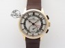 1966 Dual Time RG TF 1:1 Best Edition White Dial On Brown Leather Strap A3300