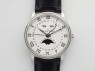 Villeret 6654 SS Complicated Function OMF 1:1 Best Edition White Dial On Black Leather Strap A6654