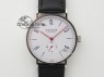 Tangente SS White Dial On Blue Number Markers Red Handset On Black Leather Strap A2813