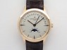 Patrimony Retrograde Date MoonPhase RG GS Best Edition White Dial On Leather Strap A2460