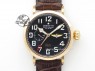 Pilot Type 20 Extra Special RG 47mm Black Dial Camouflage Markers On Brown Asso Strap A23J