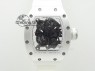 RM055 White Inner Bezel Black Skeleton Dial On White Rubber Strap MIYOTA9015 RMF