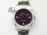 Oyster Perpetual 39mm 114300 1:1 Best Edition Red Grape Dial On SS Bracelet A2824