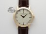 VC RG UT Best Edition White Dial Diamond Markers On Brown Leather Strap