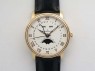 Villeret 6654 RG Complicated Function OMF 1:1 Best Edition White Dial On Black Leather Strap A6654