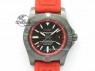 Avenger GMT DLC GF Best Edition Black Forged Carbon Dial On Red Rubber Strap A2836