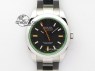 Milgauss 116400 GV JF 1:1 Green Sapphire Black Dial On SS Bracelet A2824 V2