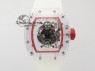 RM056 RMF Red Inner Bezel Skeleton Dial On Transparent Rubber Strap MIYOTA9015