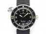 Fifty Fathoms SS Black ZF 1:1 Best Edition Black Dial On Sail Canvas Strap A2836 (Free Extra Strap)