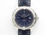 Colt Automatic 41mm SS Blue Textured Dial On Blue Leather Strap A2824