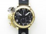 U-51 Chimera Watch Limited Edition SS/YG Black Dial on Black Leather Strap A7750