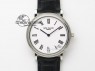Calatrava Automatic SS SF Best Edition White Dial on Black Leather Strap A240(Micro-Rotor)