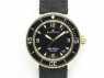 Fifty Fathoms RG Black ZF 1:1 Best Edition Black Dial On Sail-Canvas Strap A2836 (Free Extra Strap)