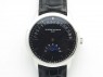 Patrimony Retrograde Date MoonPhase SS GS Best Edition Black Dial On Leather Strap A2460
