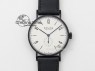 Tangente DLC Case White Dial On Black Leather Strap A2813