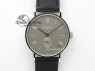 Tangente SS Grey Dial On Black Leather Strap A2813