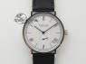 Ludwig 38 Roman White Dial On Black Leather Strap A2813