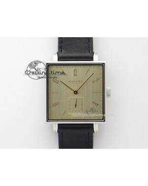 Tetra SS Gold Dial On Black Leather Strap A2813