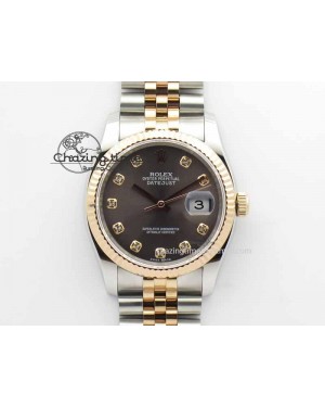 DateJust 116234 SS/RG BP Best Edition Gray Dial Diam Markers On SS/RG Bracelet SA3135