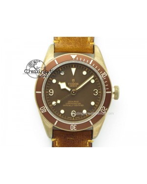 Heritage Black Bay Bronze ZF Best Edition On Brown Leather Strap A2824