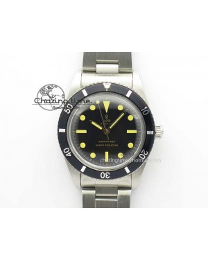 Vintage Oyster Submariner No Date SS Black Dial On SS Bracelet A2813