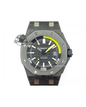 Royal Oak Offshore Diver Forged Carbon 1:1 JF Best Edition On Rubber Strap A3120 V5