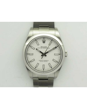 Oyster Perpetual 39mm 114300 BP Maker 1:1 Best Edition White Dial on SS Bracelet SA3132