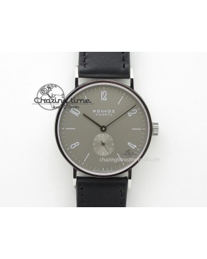 Tangente SS Grey Dial On Black Leather Strap A2813