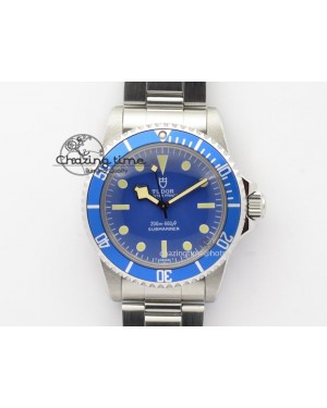 SnowFlake 7016 Submariner JKF Best Edition Blue Dial Round Markers A2836
