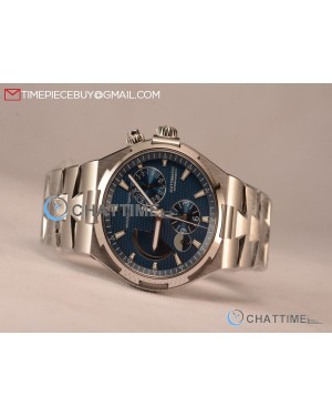 Overseas Dual Time Blue Dial Steel Watch - 47450/000A-9039