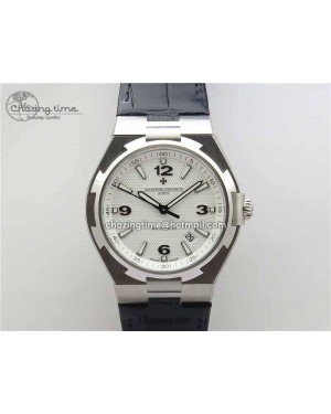 Overseas SS MKS 1:1 Best Edition White Dial on Black Leather Strap MIYOTA 9015