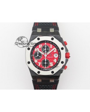 Royal Oak Offshore Singapore Grand Prix Forged Carbon JF Best Edition on Leather Strap A7750