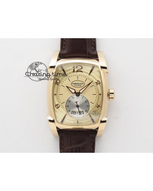 Kalpa Grande RG Gold Textured Dial On Brown Leather Strap A331