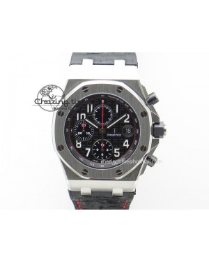 Royal Oak Offshore 2014 Black Theme JF Best Edition On Black Leather Strap A3126 (Free Rubber Strap )