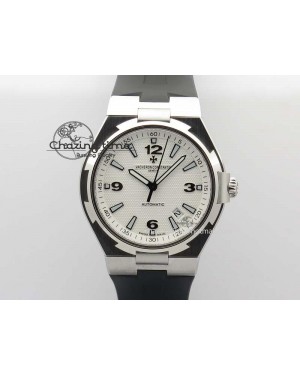 Overseas SS JJF 1:1 Best Edition White Dial On Rubber Strap MIYOTA 9015