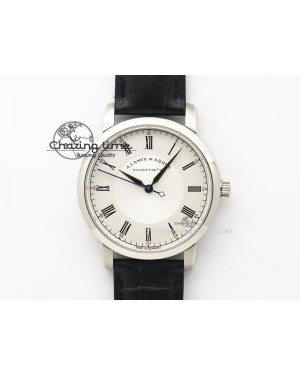 Langematik MK Best Edition SS White Dial On Black Leather Strap A88275