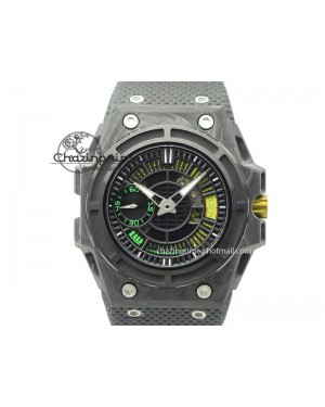 Spidolite II Tech Green Forged Carbon V6F Best Edition On Black Nylon Strap A7750