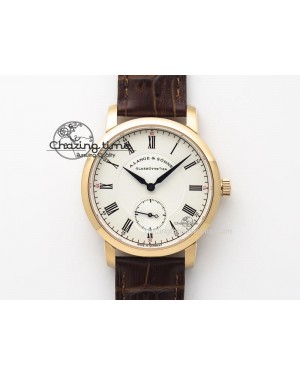 Richard Lange MK Best Edition RG White Dial Roman Markers Sec@6 On Brown Leather Strap A88275