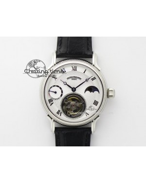 Grand Complications AXF Best Edition SS White Dial On Black Leather Strap