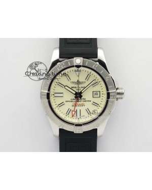 Avenger II GMT SS Cream Dial On Rubber Strap A2836