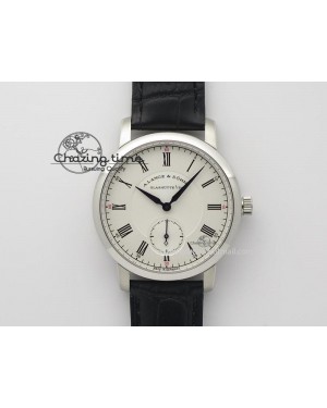 Richard Lange MK Best Edition SS White Dial Roman Markers Sec@6 On Black Leather Strap A88275