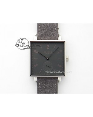Tetra SS Grey Dial On Grey Leather Strap A2813