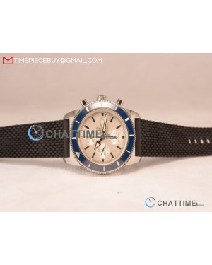 SuperOcean Heritage Chronograph Blue Ceramic Bezel Steel Watch -A13313121G1C1