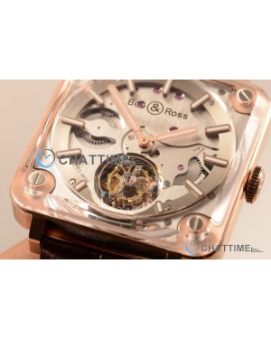BR X2 Tourbillon Manual Winding Rose Gold Case With Alligator Strap All Sapphire